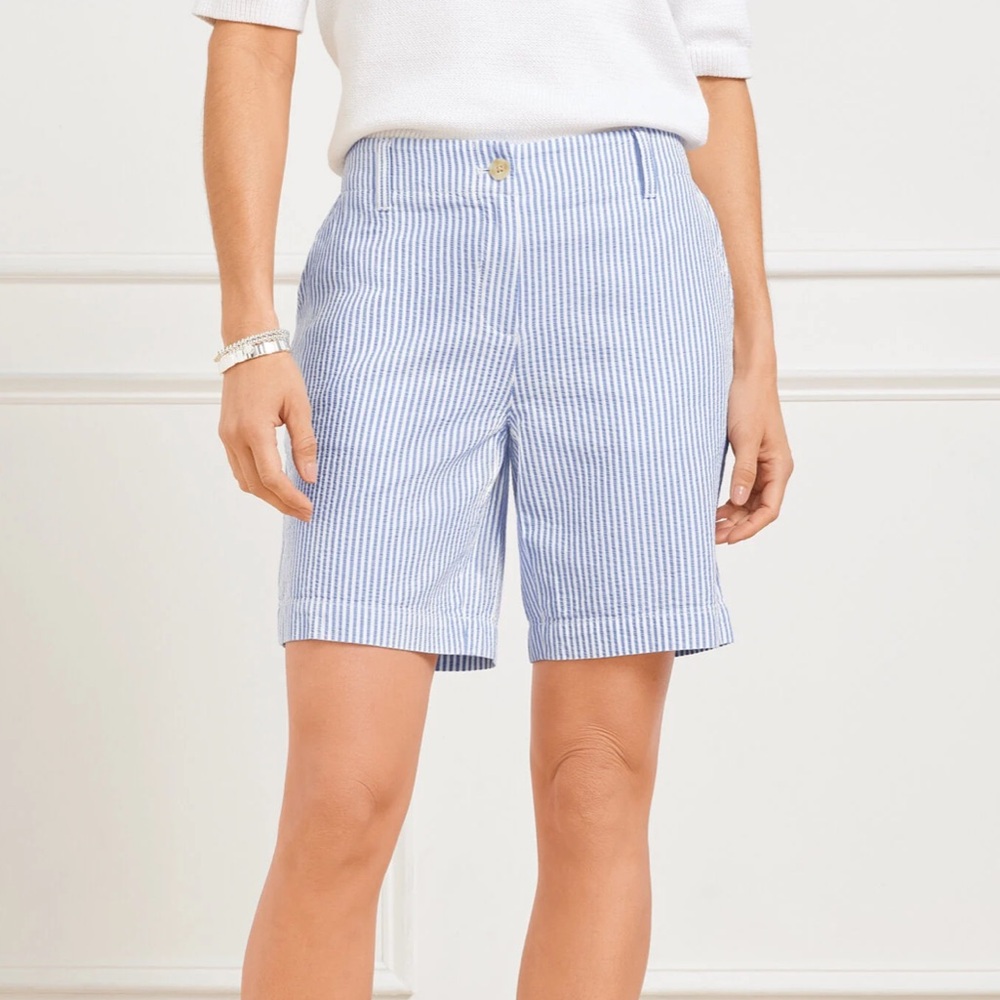 Relaxed Chino Shorts - Sunshine Seersucker